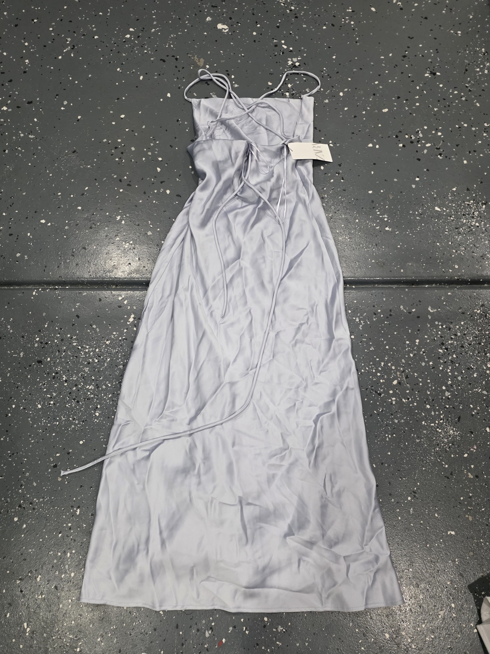Zara Light Lavender Satin Midi Slip Dress
